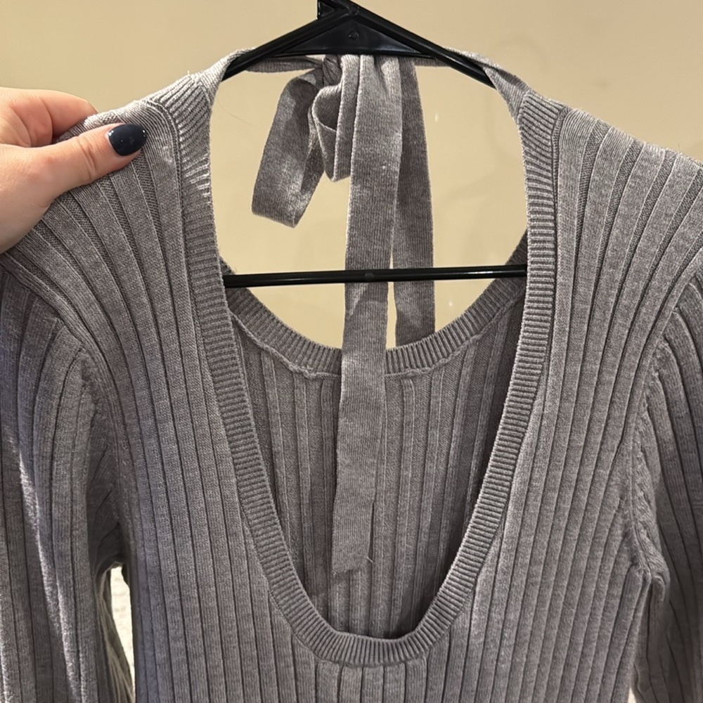 WAYF Dede X Emily BFF Collection Grey Dress